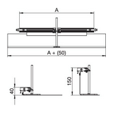 Padlócsatorna végelem 0-110mm-állíthatóság 200mm OKA-G20040150ES OBO-BETTERMANN