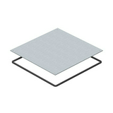 Padlódoboz vakfedél DUF 350-2 dobozhoz 383mmx 383mm 4mm-va/anyag acél DUF 350-2 OBO-BETTERMANN