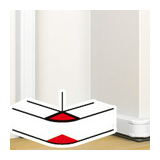 Bepattintható kábelcsatorna külső sarok állítható 80x50-hez 85-120°  szimmetrikus DLP LEGRAND