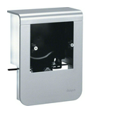 Padószegély-csatorna szerelvénydoboz kerettel 1x műanyag alumínium-dekor SL Hager