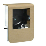 Padószegély-csatorna szerelvénydoboz kerettel 1x műanyag juhar-dekor 80mm-ma/csatorna SL Hager