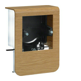 Padószegély-csatorna szerelvénydoboz kerettel 1x műanyag tölgy-dekor 80mm-ma/csatorna SL Hager