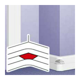 Parapetcsatorna belső sarok válaszfalhoz szimmetrikus fényesfehér műanyag DLP LEGRAND