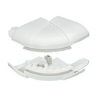 Parapetcsatorna külső sarok 60/80x35-höz 60-120° fényesfehér műanyag alap+fedél DLP LEGRAND