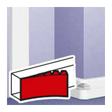 Parapetcsatorna külső sarok válaszfalhoz 150x50-hez 60-120° fényesfehér műanyag DLP LEGRAND