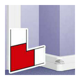 Parapetcsatorna L-idom 105x50-hez emelkedő/süllyedő 90° fényesfehér műanyag DLP LEGRAND