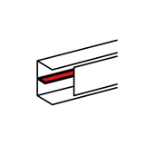 Parapetcsatorna válaszfal 105…195x65-höz 1-es 50mm-mé/csatorna 2000mm alumínium DLP alu LEGRAND