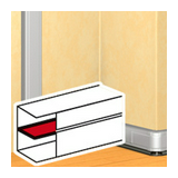 Parapetcsatorna válaszfal 150/195x50-hez 1-es 50mm-mé/csatorna 2000mm alumínium DLP alu LEGRAND