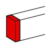 Parapetcsatorna végzáró 80x65-csatornához szimmetrikus 80mm x 80mm kezeletlen műanyag DLP LEGRAND