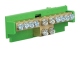 PE-kapocsblokk zöld-sárga 60A csavaros 8csatl./10mm2 2csatl./16mm2 KM Hager