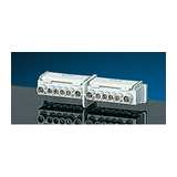 PE+N-kapocs elosztóblokk 75A zöld 2x25+4x4mm2 kék 2x25+1x4mm2 2-pólus 25mm2-vezetőér Hensel