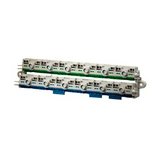 PE+N-kapocs elosztóblokk 75A zöld 6x(1x25+4x4mm2) kék 6x(1x25+4x4mm2) 5-pólus Fixconnect Hensel