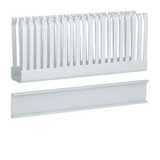 Perforált huzalozócsatorna vízszintes 80mm x 30mm x 250mm műanyag szürke Quadro Hager