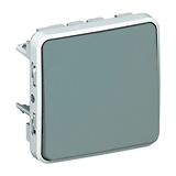 Plexo N101 nyomó betét közp. fedéllel 1- billentyűs 1ny szürke IP55 műanyag LEGRAND