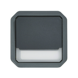 Plexo55 N101 nyomó betét 1- nyomógomb 1v antracit IP55 címketartó műanyag LEGRAND