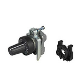 Potenciométer fej adapterrel fém d22 forgatógomb reteszelt fekete kerek Harmony XB4 Schneider