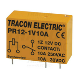 Print relé 10A/230VAC/30VDC 1v NYÁK 12VDC monostabil TRACON