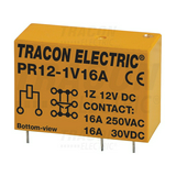 Print relé 16A/230VAC/30VDC 1v NYÁK 12VDC monostabil TRACON