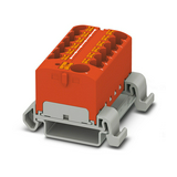 Elosztóblokk TS35 13-poz 0.2-4mm2/érvéghüvely 32A piros PTFIX 10/12X4-NS35A RD PHOENIX CONTACT