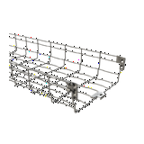 Rácsos kábeltálca 3m galván/elektrolit horganyzott acél U-alak 105mm x BF2R 100X105 EZ BASOR