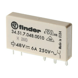 Relé keskeny NYÁK/dugasz 6A 1-v 12VDC monostabil IP20 34.51.7.012.0010 FINDER