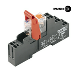 Relémodul aljzattal 8A 2-v csavaros 22.8-38.4VDC monostabil RCIKIT 24VDC 2CO LD/PB Weidmüller
