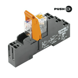 Relémodul aljzattal 8A 2-v dugaszolós 22.8-38.4VDC monostabil RCIKITP 24VDC 2CO LD/PB Weidmüller