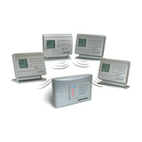 RF szobatermosztát LCD 2db termosztát (2xAA1,5V-elemes)+1db vevő analóg 5-40°C 6A 230V QUANTRAX