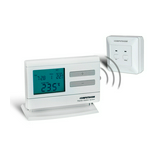 RF szobatermosztát programozható LCD (2xAA1,5V-elemes) +vevő digitális 5-40°C 6A 230V QUANTRAX