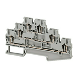 Átmenő sorkapocs TS35 3-szintes 20A 0.2-2.5mm2 szürke rugószorításos Linergy TR Schneider
