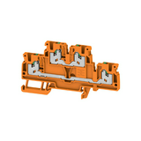 Emeletes sorkapocs TS35 22A 800V narancs 2.5mm2/érvéghüvely rugószorításos S2T 2.5 OR Weidmüller