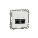 SednaÚj adatcsatlakozó dugalj UTP RJ45 8(8) Cat6A(IEC) süllyesztett fehér Schneider