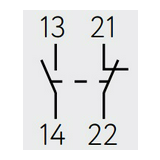 Segédérintkező blokk DIL-K15...18-hoz 2v 1z 1ny 6A/AC15/230V rádugható csavaros LI-11 Ganz KK