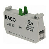 Segédérintkező blokk vezérlőkészülékhez előlapra 1-z 3A/AC15/230V csavaros BACO Ganz KK