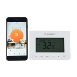 Okos szobatermosztát infrapanelhez LED WiFi programozható elem 5°C- 30°C Smart 1 .0 PRO SUNDIRECT