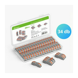 Vezetékösszekötő oldható készlet (34db) 0.2-4mm2 32A 250V világosszürke D1-1 Sonoff