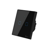 Sonoff TX T3EU2C WiFi+RF érintős 2 gombos csillárkapcsoló fekete