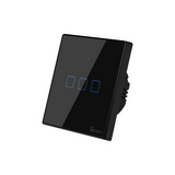 Sonoff TX T3EU3C WiFi+RF érintős 3 gombos kapcsoló fekete
