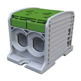 Sorkapocs dupla TS35 Al/Cu 2x1,5-6/10mm2-mérő csatl. 1 x 4 x 353A zöld RKA 185 1/4 PE LEIPOLD
