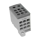 Elosztóblokk 125A 2x35+9x16mm2 szürke 1P csavaros kalapsínre érintésvédett PVB 125A-2-9 Pollmann