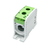 Sorkapocs TS35 Al/Cu1,5-6/10mm2-mérő csatl. 1 x 2 x 95-185mm2/sokerű 353A zöld RKA 185 PE LEIPOLD