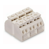 Sorkapocsblokk 3x4mm2 fehér 3P csavaros 3csatl./<6mm2 WAGO