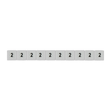 Sorkapocsjelölő csík 2 vízszintes fehér 6mm-modultáv SB 6/10 GW 2 WH CONTA-CLIP