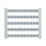 Sorkapocsjelölő lap 251-300 vízszintes fehér 5mm-modultáv DEK 5 FW 251-300 Weidmüller