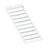 Sorkapocsjelölő lap (2x) 1-50 nyújtható 5-5,2mm függőleges fehér 5mm-modultáv WAGO