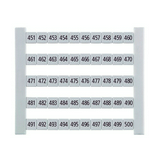 Sorkapocsjelölő lap 451-500 vízszintes fehér 5mm-modultáv DEK 5 FW 451-500 Weidmüller