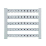 Sorkapocsjelölő lap 8 vízszintes fehér 5mm-modultáv DEK 5 GW 8 Weidmüller