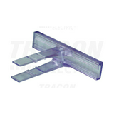Sorkapocsjelölő tartó RE1 rögzítőelemre átlátszó 44x7mm 7mm-modultáv TRACON