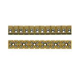 Sorkapocssáv 12P 24A 400V duroplaszt 0.5-2.5mm2/sokerű 0.5-4mm2/tömör sárga MK 3/12 Weidmüller
