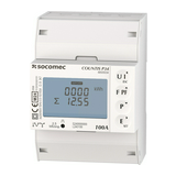 Sorolható fogyasztásmérő 3F LCD D0 multitarifa RS485 Modbus MID direkt 100A 4M Countis P34 SOCOMEC